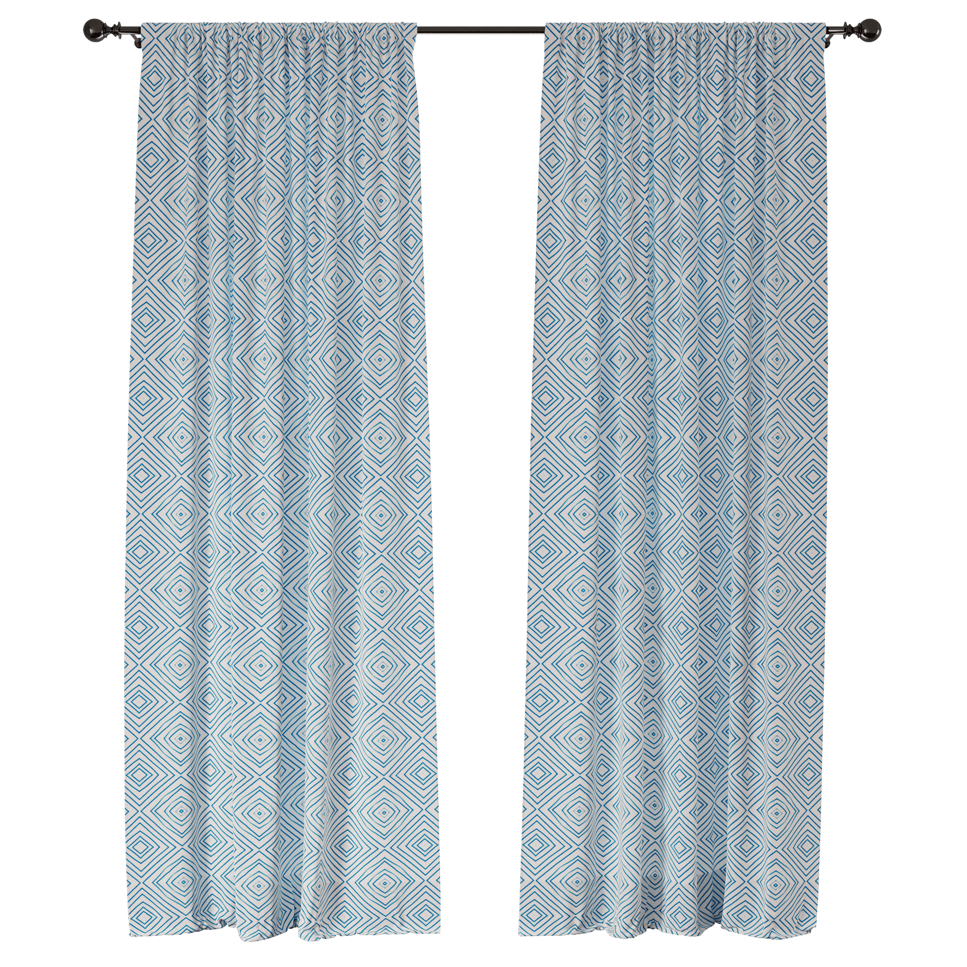 Aquamarine Allure Window Curtains - ArtessaFusion