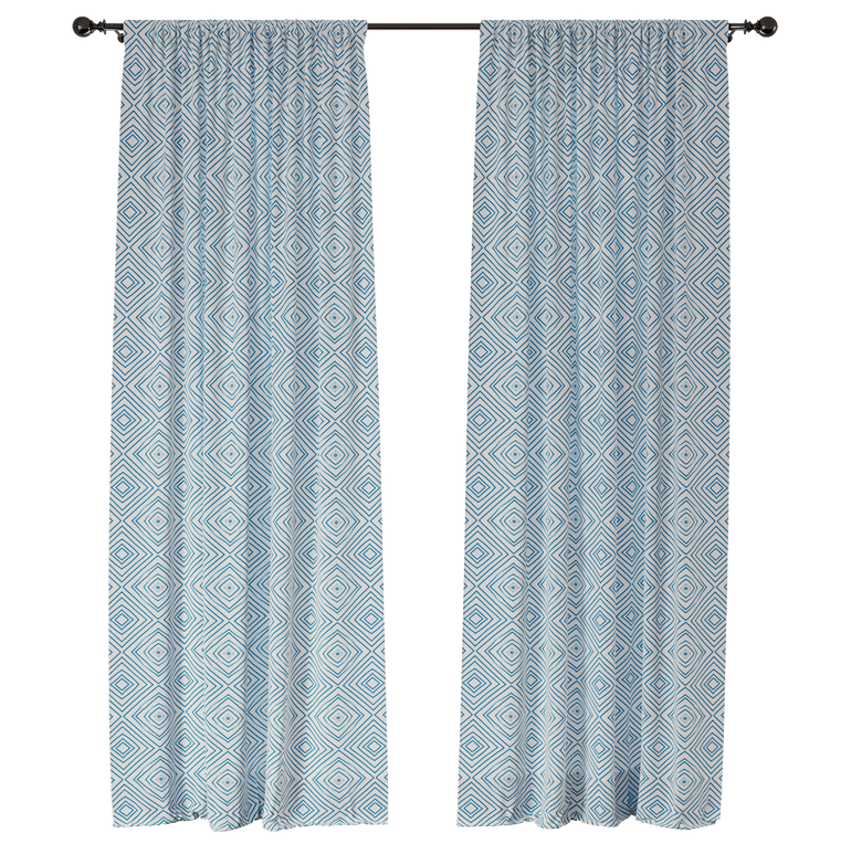 Aquamarine Allure Window Curtains - ArtessaFusion