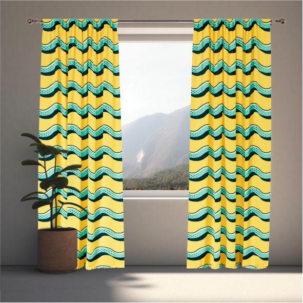 Cheerful Splash Window Curtains - ArtessaFusion