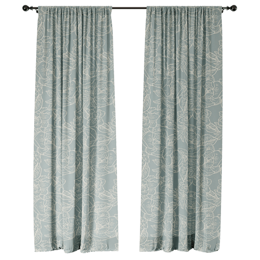 Dusty Bloom Window Curtains - ArtessaFusion