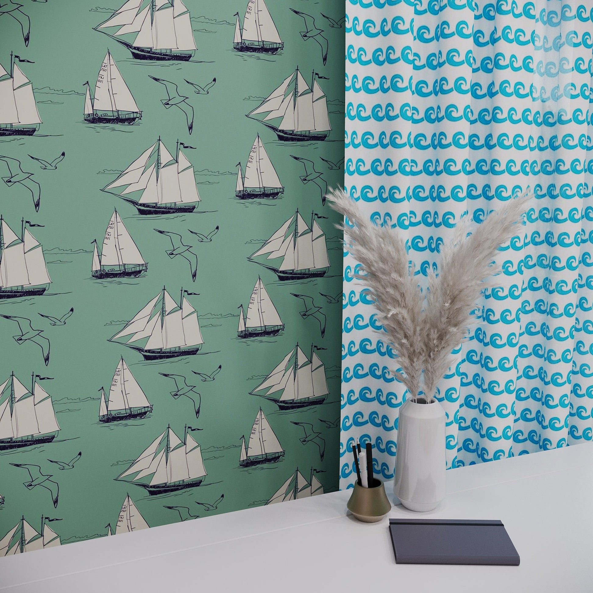 Adventure Harbour Window Curtains - ArtessaFusion