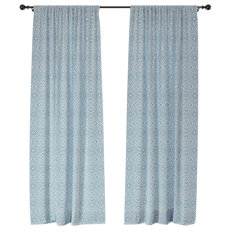 Aquamarine Allure Window Curtains - ArtessaFusion