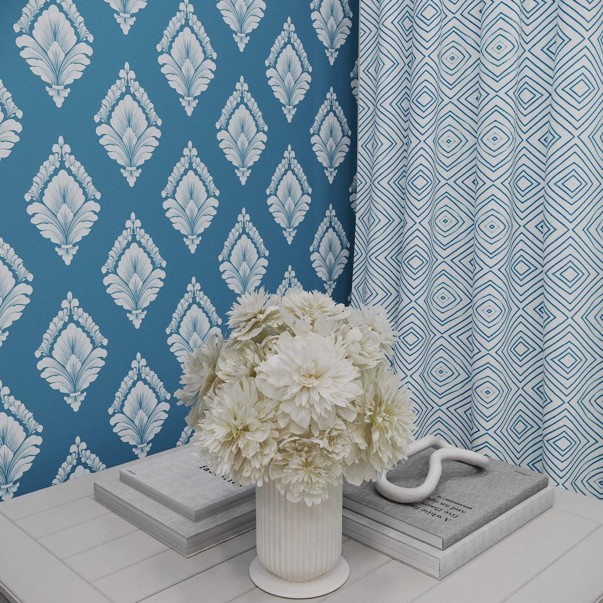 Aquamarine Allure Window Curtains - ArtessaFusion