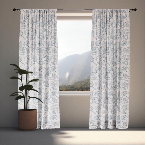 Botanical Bliss Window Curtains - ArtessaFusion