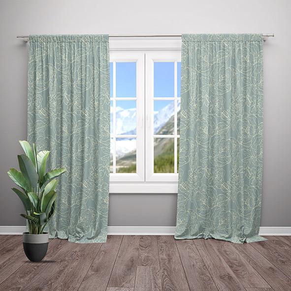 Dusty Bloom Window Curtains - ArtessaFusion