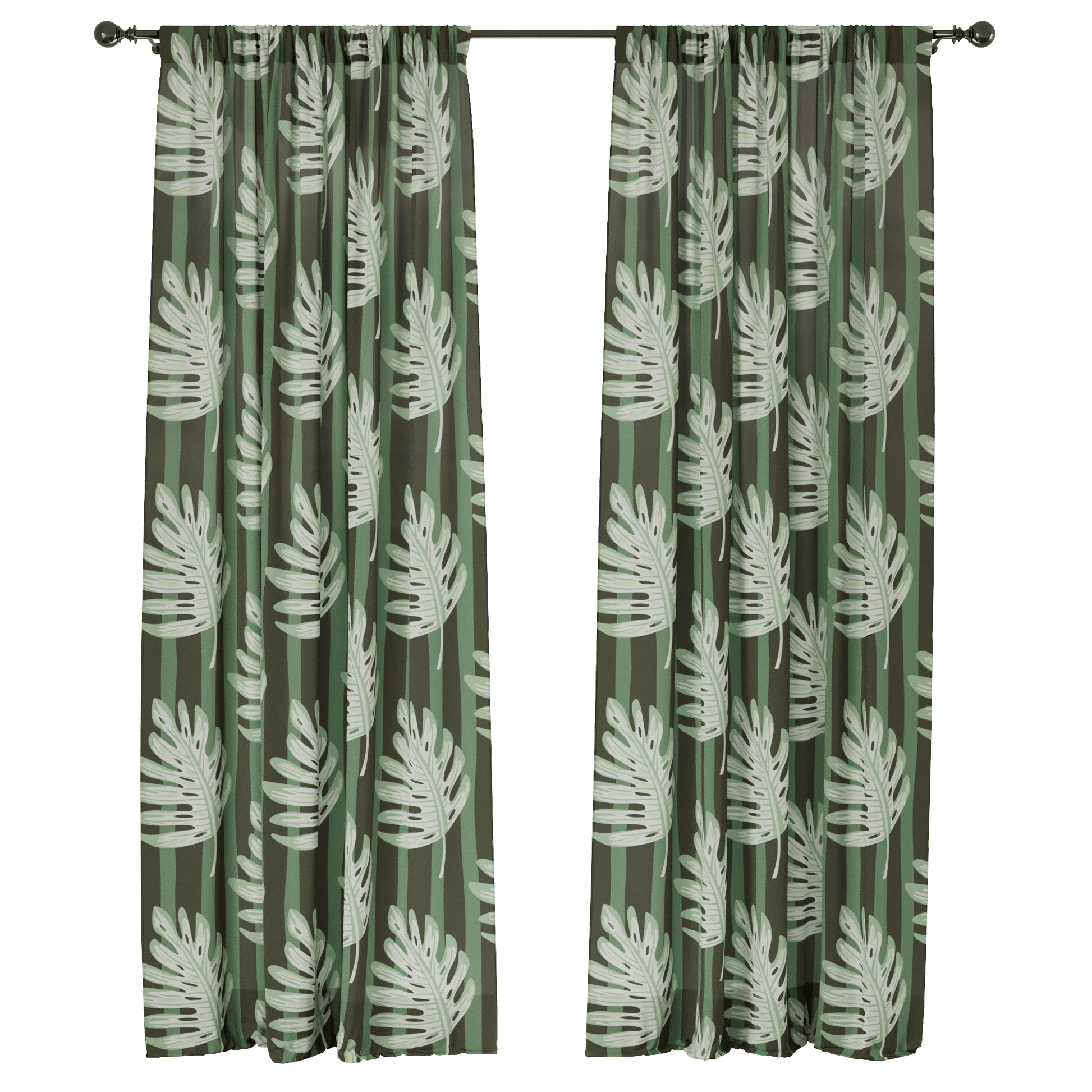 Emerald Elegance Window Curtains - ArtessaFusion