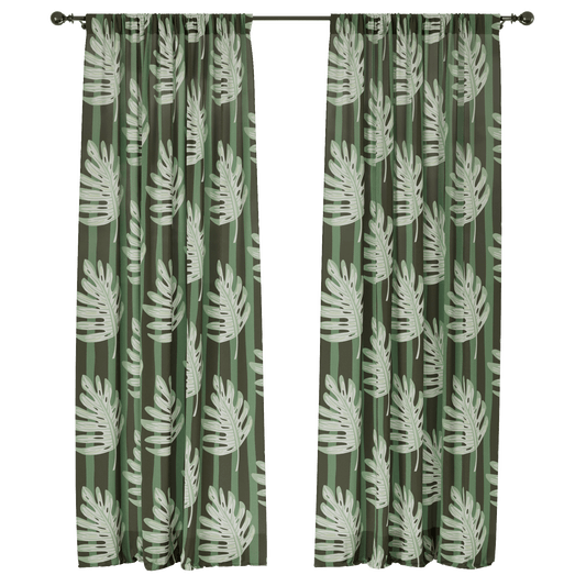 Emerald Elegance Window Curtains - ArtessaFusion