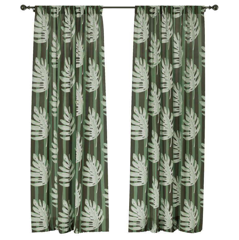 Emerald Elegance Window Curtains - ArtessaFusion