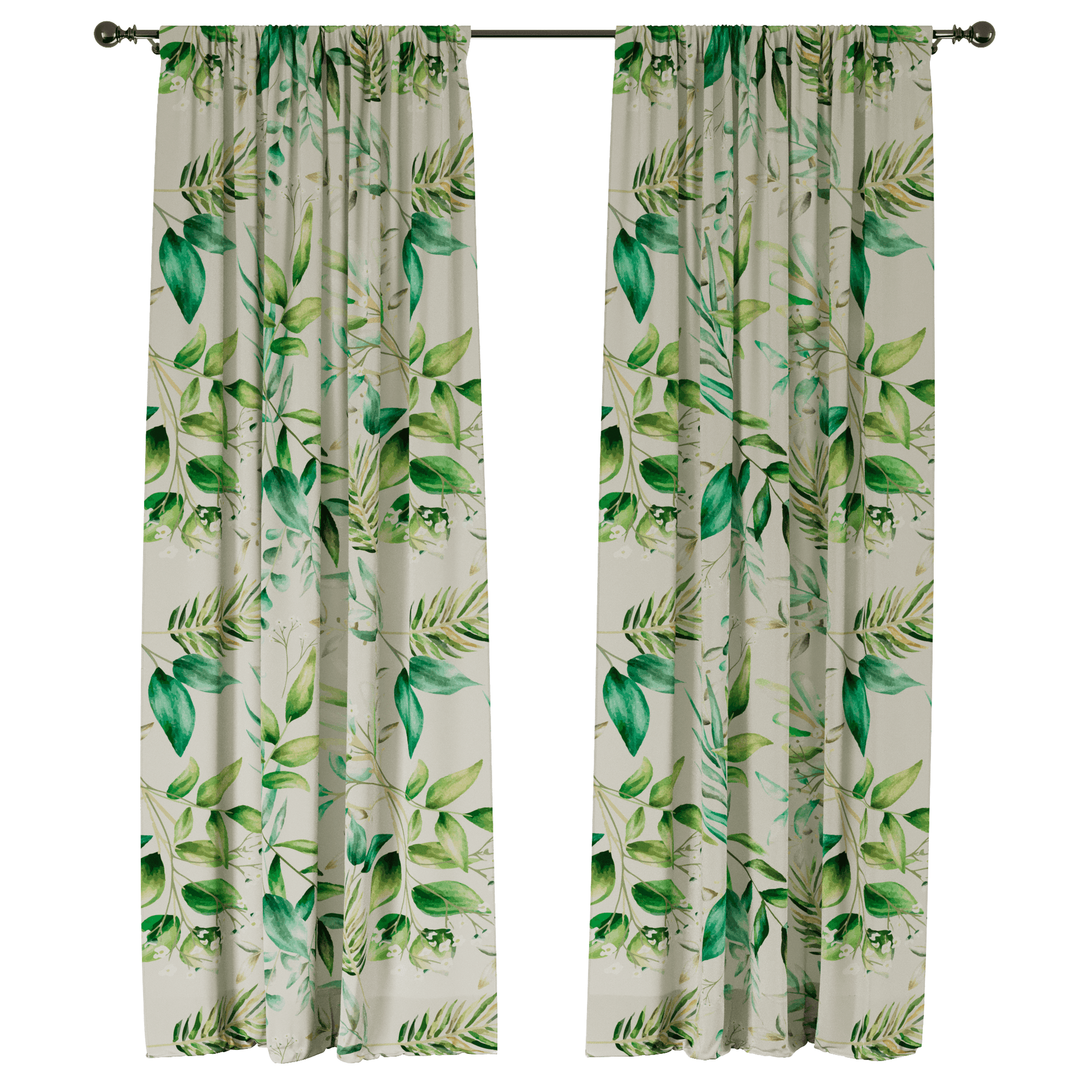 Evergreen Oasis Window Curtains - ArtessaFusion