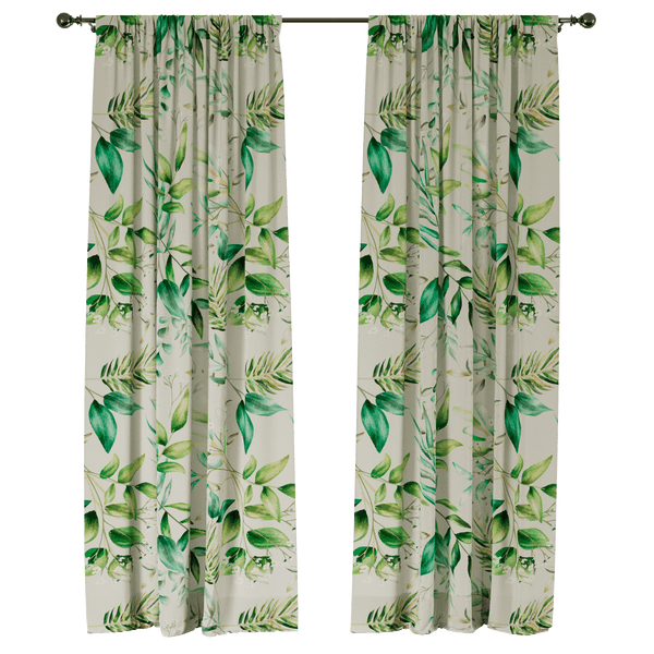 Evergreen Oasis Window Curtains - ArtessaFusion