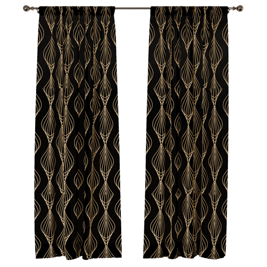 Nocturnal Foliage Window Curtains - ArtessaFusion