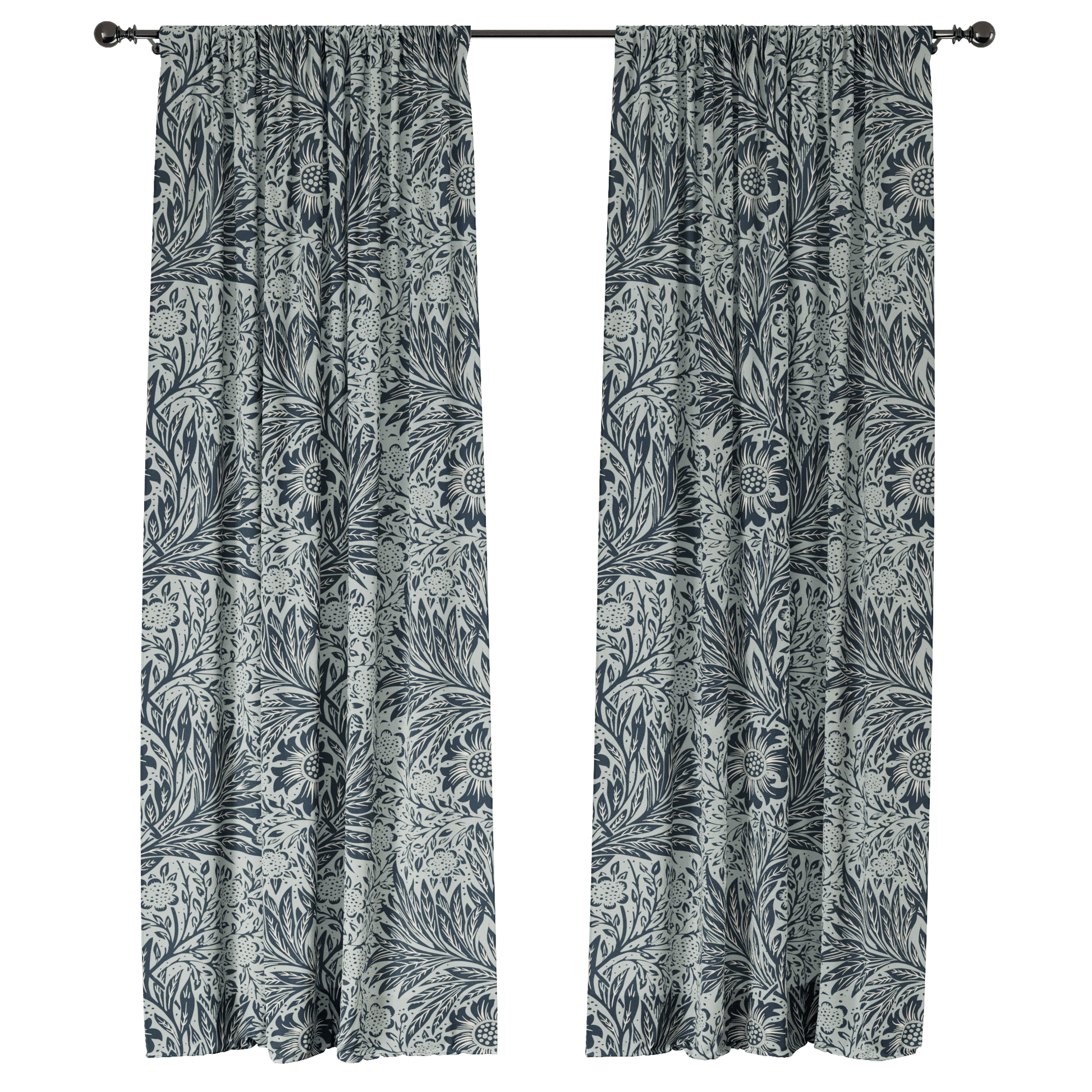 Serene Meadow Window Curtains - ArtessaFusion