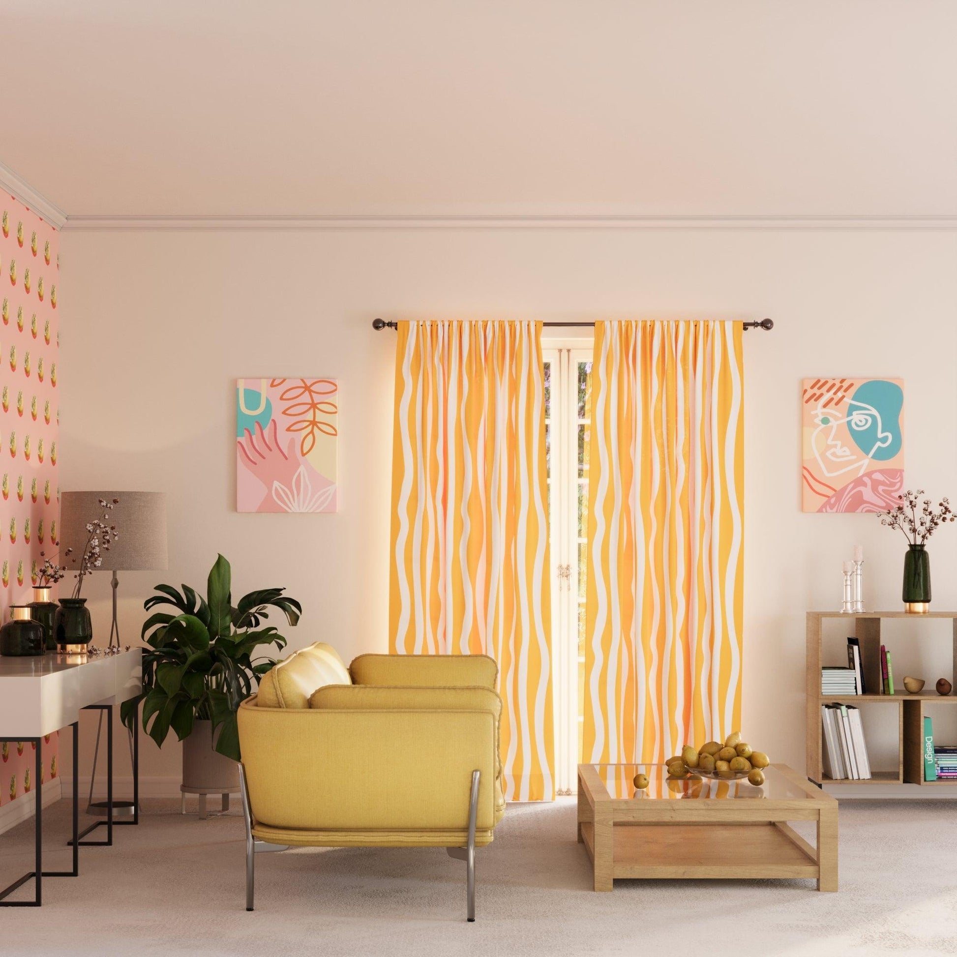 Summer Sherbet Window Curtains - ArtessaFusion